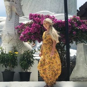 Yellow maxi dress
